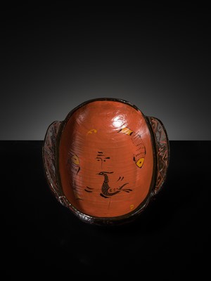 Lot 104 - A BROWN AND RED LACQUER ‘EAR’ CUP, ERBEI, WARRING STATES PERIOD TO WESTERN HAN DYNASTY