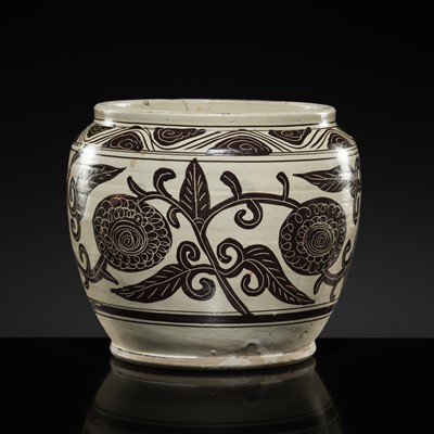 Lot 2 - A WELL-PAINTED AND INCISED CIZHOU ‘PEONY’ JAR, SONG-YUAN DYNASTY