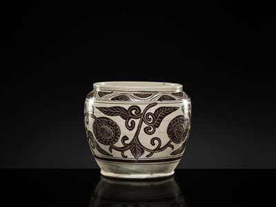 Lot 2 - A WELL-PAINTED AND INCISED CIZHOU ‘PEONY’ JAR, SONG-YUAN DYNASTY