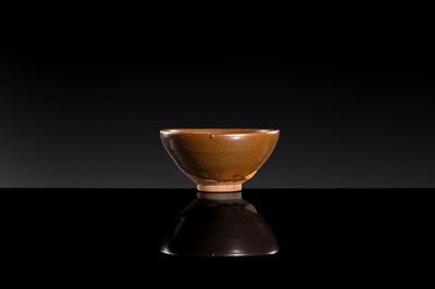 Lot 142 - A SMALL JIAN PERSIMMON GLAZED BOWL, SONG DYNASTY