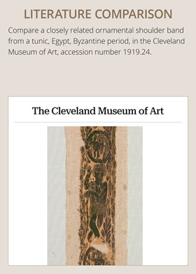 Lot 21 - A FRAGMENT OF A COPTIC TEXTILE WITH A MAENAD, EARLY BYZANTINE PERIOD, CIRCA 4TH-6TH CENTURY