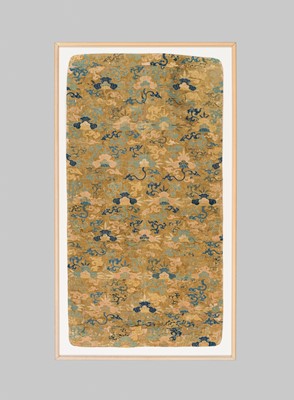 Lot 111 - A RARE AND FINE EMBROIDERED SILK PANEL, MING DYNASTY