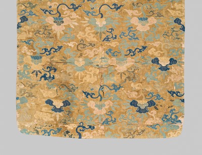 Lot 111 - A RARE AND FINE EMBROIDERED SILK PANEL, MING DYNASTY