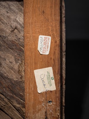 Lot 120 - A CARVED WOOD ‘KINNARA AND KINNARI’ TEMPLE CEILING PANEL, KERALA, CIRCA 18TH CENTURY