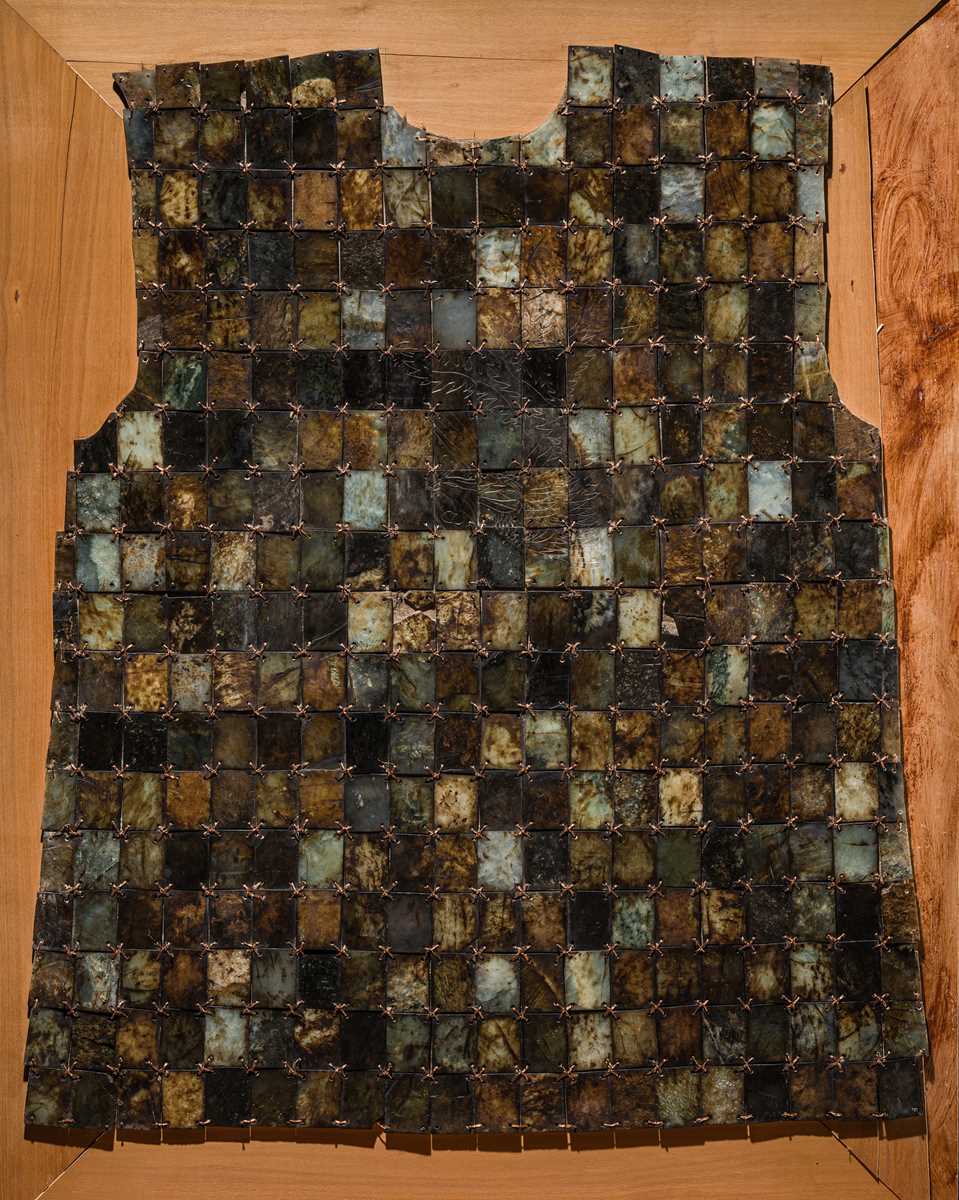 Lot 93 - A JADE FUNERARY VEST, WESTERN HAN DYNASTY, 3RD-1ST CENTURY BC