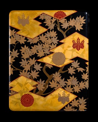 Lot 282 - WAN'YO: A KODAIJI-STYLE LACQUER BOX AND COVER, 20TH CENTURY