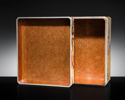 Lot 140 - A LACQUER BUNKO (DOCUMENT BOX), FIRST HALF OF THE 20TH CENTURY