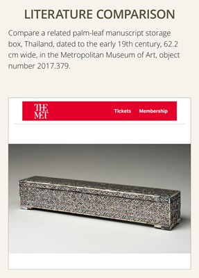 Lot 119 - A MOTHER-OF-PEARL INLAID LACQUER DOUBLE-LIDDED BOX, RATTANAKOSIN PERIOD
