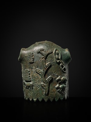 Lot 121 - A CAST BRONZE BELL FOR LIVESTOCK, WESTERN HAN DYNASTY