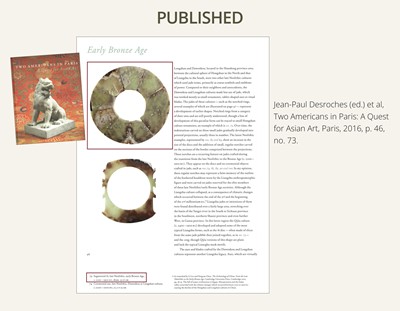 Lot 62 - A LARGE AND COMPLETE CELADON AND RUSSET JADE NINE-SECTION DISK, BI, LATE NEOLITHIC PERIOD-EARLY BRONZE AGE
