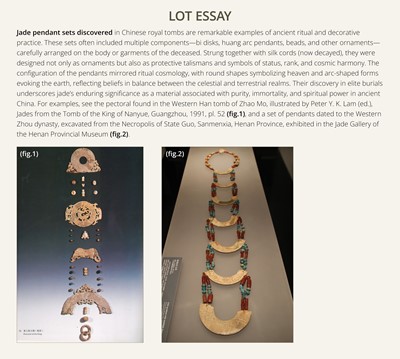 Lot 87 - A SET OF TWELVE WHITE AND RUSSET JADE ORNAMENTS, EASTERN ZHOU DYNASTY