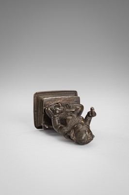 Lot 1259 - A BRONZE FIGURE OF LINGAYAT SAINT DANNAMA, INDIA, 19TH CENTURY