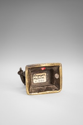 Lot 1259 - A BRONZE FIGURE OF LINGAYAT SAINT DANNAMA, INDIA, 19TH CENTURY