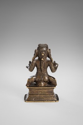 Lot 1259 - A BRONZE FIGURE OF LINGAYAT SAINT DANNAMA, INDIA, 19TH CENTURY