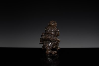 A BAMBOO FIGURE OF LIU HAI AND HIS THREE-LEGGED TOAD, 18TH CENTURY