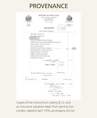 A MOTTLED GRAY JADE FIGURE OF A HORSE, LATE MING-EARLY QING DYNASTY