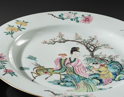 A FAMILLE-ROSE ‘MAGU’ DISH, ENGRAVED JOHANNEUM MARK N=183-I, YONGZHENG PERIOD