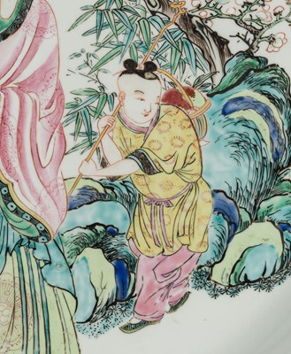 A FAMILLE-ROSE ‘MAGU’ DISH, ENGRAVED JOHANNEUM MARK N=183-I, YONGZHENG PERIOD