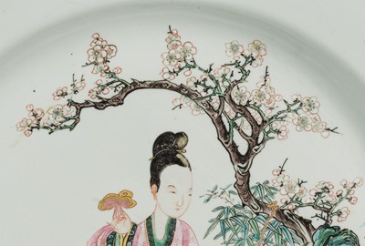 A FAMILLE-ROSE ‘MAGU’ DISH, ENGRAVED JOHANNEUM MARK N=183-I, YONGZHENG PERIOD