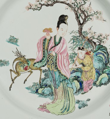 A FAMILLE-ROSE ‘MAGU’ DISH, ENGRAVED JOHANNEUM MARK N=183-I, YONGZHENG PERIOD