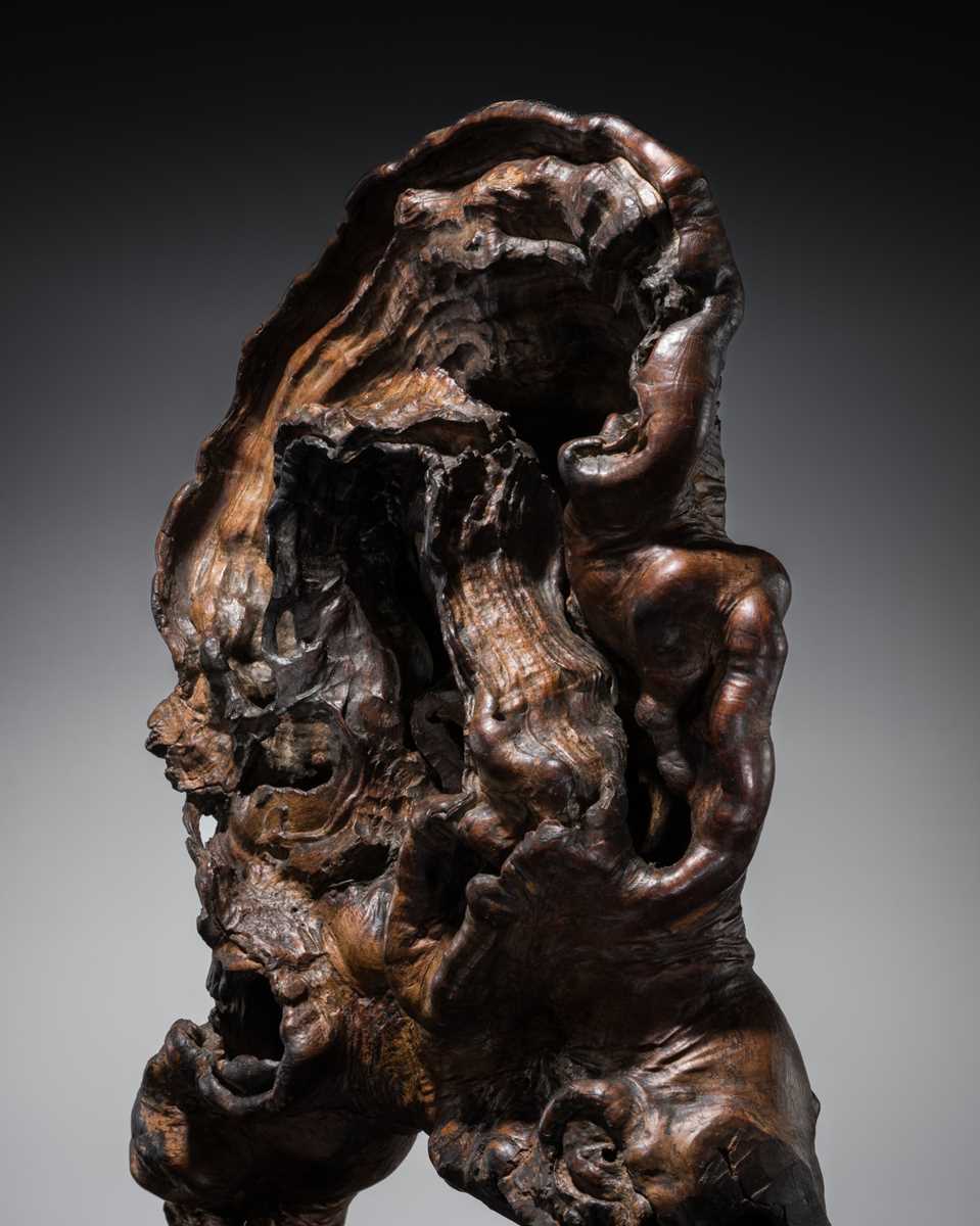 A MAGNIFICENT ROOTWOOD ‘SCHOLAR'S ROCK’, QING DYNASTY