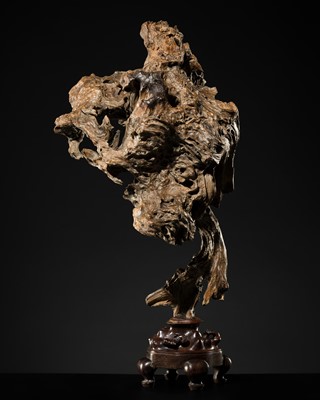 Lot 60 - A MAGNIFICENT ROOTWOOD ‘SCHOLAR'S ROCK’, QING DYNASTY