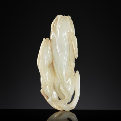Lot 442 - A SPECTACULAR ‘MAGNOLIA’ JADE VASE, QING DYNASTY, 18TH CENTURY