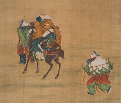 Lot 563 - ‘DONGFANG SHUO STEALING THE PEACHES OF IMMORTALITY’, QING DYNASTY