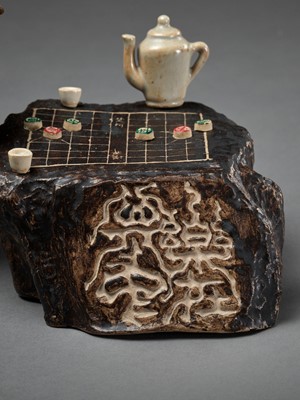 Lot 306 - A COMPLETE AND RARE SET OF SHIWAN ‘XIANGQI’ FIGURES, REPUBLIC PERIOD