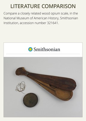 Lot 122 - A BAITONG STEELYARD AND MATCHING WOOD CASE, DOTCHIN, 19TH CENTURY