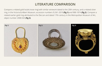 Lot 199 - A GOLD FILIGREE ROSETTE RING, MUGHAL, NORTHERN INDIA, 19TH-20TH CENTURY