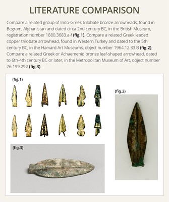Lot 171 - A GROUP OF TWENTY-EIGHT BRONZE ARROWHEADS, 5TH-2ND CENTURY BC OR EARLIER