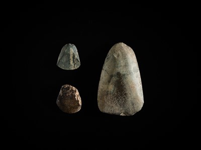 Lot 159 - A GROUP OF SIX NEOLITHIC STONE IMPLEMENTS, 2ND-1ST MILLENNIUM BC OR EARLIER