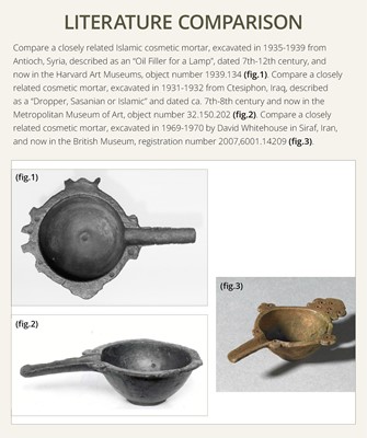 Lot 167 - A GROUP OF FOUR EARLY ISLAMIC BRONZE COSMETIC MORTARS, CIRCA 7TH-12TH CENTURY