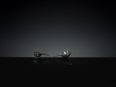 Lot 167 - A GROUP OF FOUR EARLY ISLAMIC BRONZE COSMETIC MORTARS, CIRCA 7TH-12TH CENTURY