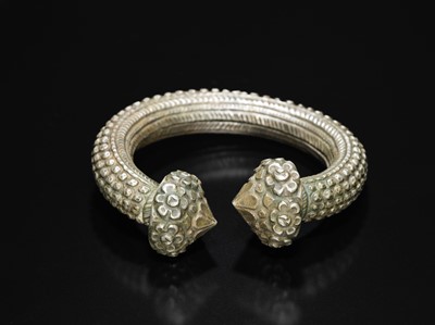 Lot 196 - A GROUP OF FOUR WHITE METAL ANKLETS, KARA, 19TH CENTURY