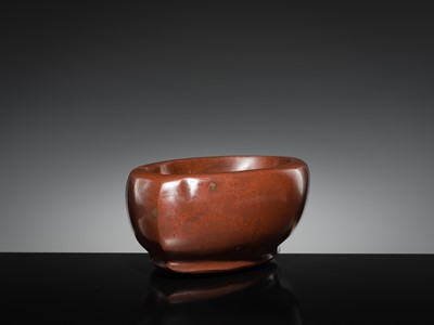 Lot 190 - A LARGE STONE BOAT-SHAPED MORTAR, 18TH-19TH CENTURY