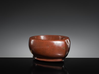 Lot 190 - A LARGE STONE BOAT-SHAPED MORTAR, 18TH-19TH CENTURY