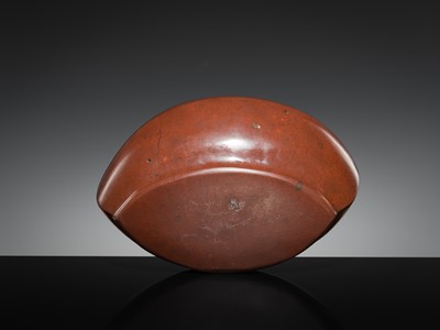 Lot 190 - A LARGE STONE BOAT-SHAPED MORTAR, 18TH-19TH CENTURY