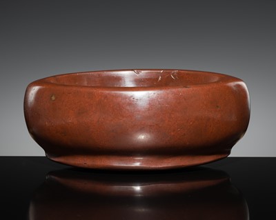 Lot 190 - A LARGE STONE BOAT-SHAPED MORTAR, 18TH-19TH CENTURY