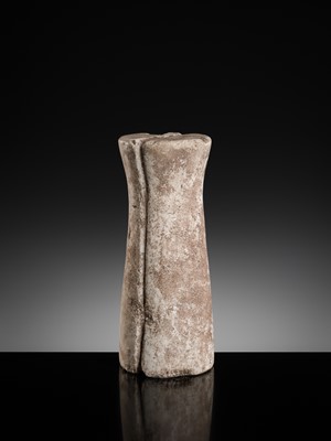 Lot 54 - A BACTRIAN LIMESTONE COLUMN IDOL, LATE 3RD-EARLY 2ND MILLENNIUM BC