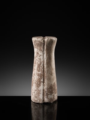 Lot 54 - A BACTRIAN LIMESTONE COLUMN IDOL, LATE 3RD-EARLY 2ND MILLENNIUM BC