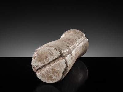 Lot 54 - A BACTRIAN LIMESTONE COLUMN IDOL, LATE 3RD-EARLY 2ND MILLENNIUM BC