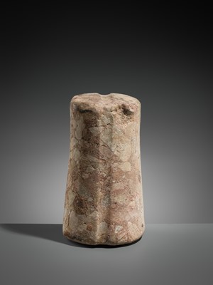 Lot 160 - A BACTRIAN LIMESTONE COLUMN IDOL, LATE 3RD TO EARLY 2ND MILLENNIUM BC
