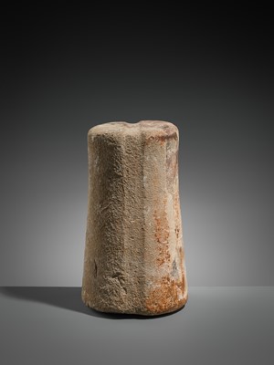 Lot 160 - A BACTRIAN LIMESTONE COLUMN IDOL, LATE 3RD TO EARLY 2ND MILLENNIUM BC