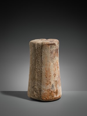 Lot 160 - A BACTRIAN LIMESTONE COLUMN IDOL, LATE 3RD TO EARLY 2ND MILLENNIUM BC