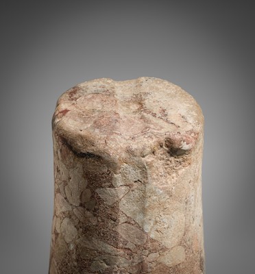 Lot 160 - A BACTRIAN LIMESTONE COLUMN IDOL, LATE 3RD TO EARLY 2ND MILLENNIUM BC