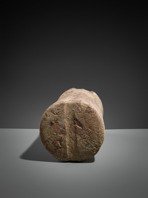 Lot 160 - A BACTRIAN LIMESTONE COLUMN IDOL, LATE 3RD TO EARLY 2ND MILLENNIUM BC