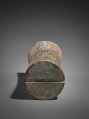 Lot 161 - A BACTRIAN LIMESTONE COLUMN IDOL, LATE 3RD TO EARLY 2ND MILLENNIUM BC