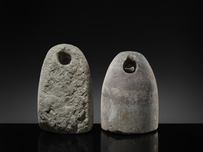 Lot 56 - A PAIR OF BACTRIAN STONE WEIGHTS, LATE 3RD TO EARLY 2ND MILLENNIUM BC
